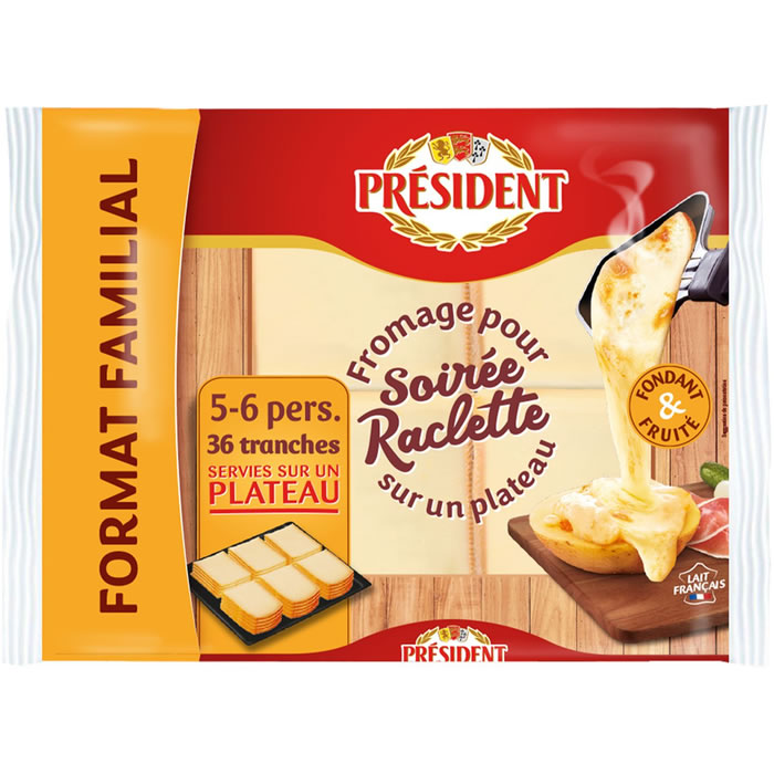 PRESIDENT Fromage à raclette nature