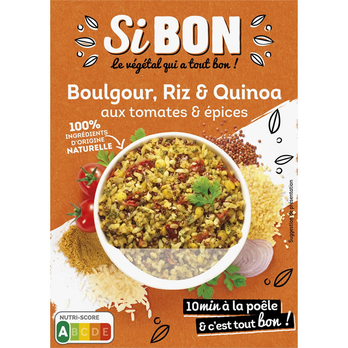 SI BON Boulgour, riz, quinoa aux tomates et épices