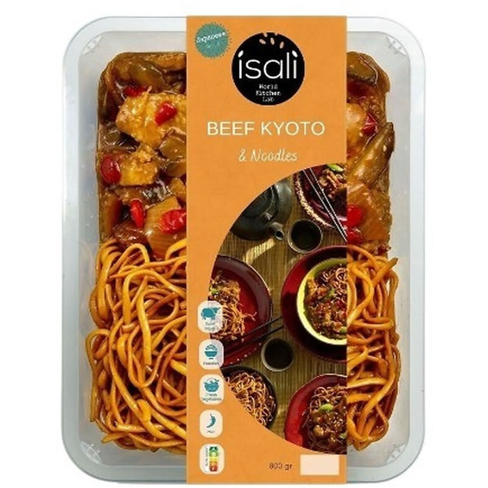 ÍSALÍ Nouilles au boeuf et légumes à la sauce soja
