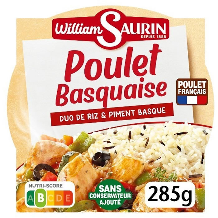 WILLIAM SAURIN Riz et poulet basquaise micro-ondes