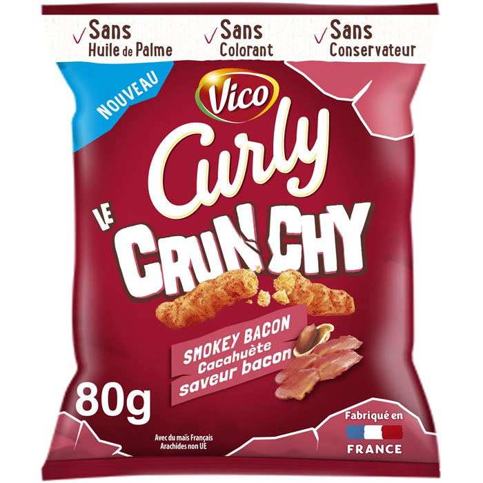 VICO Curly Soufflés à la cacahuète et bacon crunchy