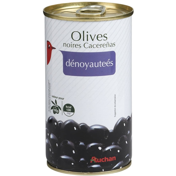 AUCHAN Olives noires dénoyautées