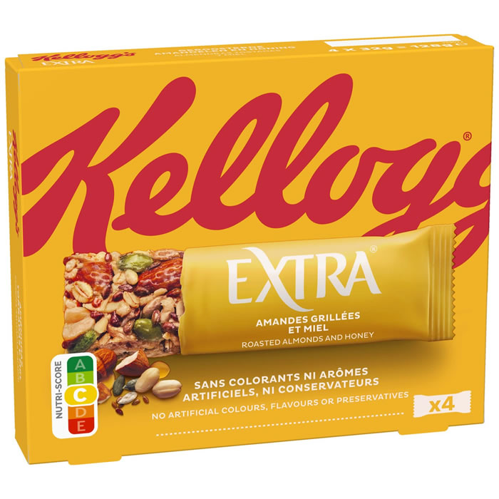 KELLOGG'S Extra Barres céréalières aux amandes et miel
