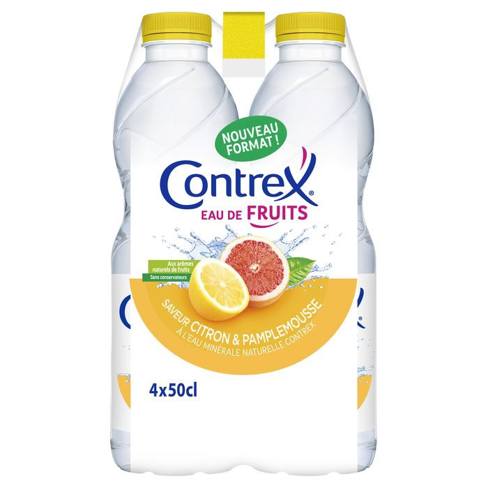 CONTREX Eau minérale naturelle aromatisée citron pamplemousse