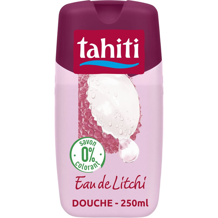 TAHITI Gel douche paradis zéro 0% eau de litchi