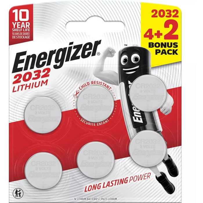 ENERGIZER Lithium Piles boutons lithium - type CR 2032