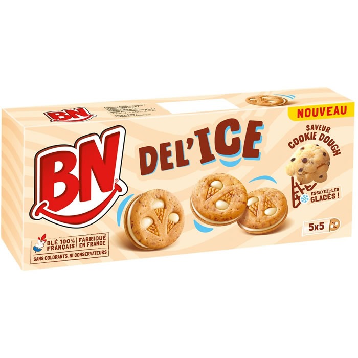 BN Del'Ice Glacé Biscuits fourrés saveur cookie dough