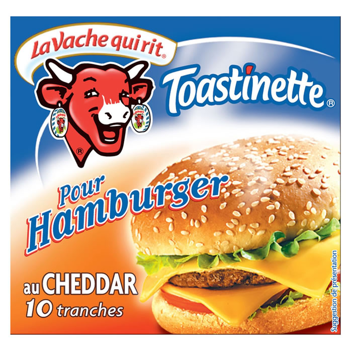 LA VACHE QUI RIT Toastinette Fromage fondue au cheddar pour hamburger