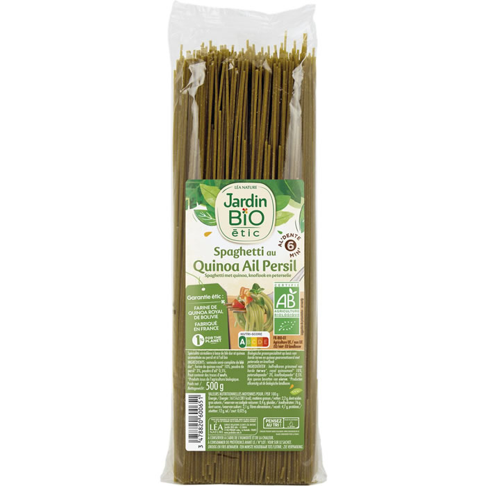 JARDIN BIO Étic Spaghetti au quinoa, persil et ail bio