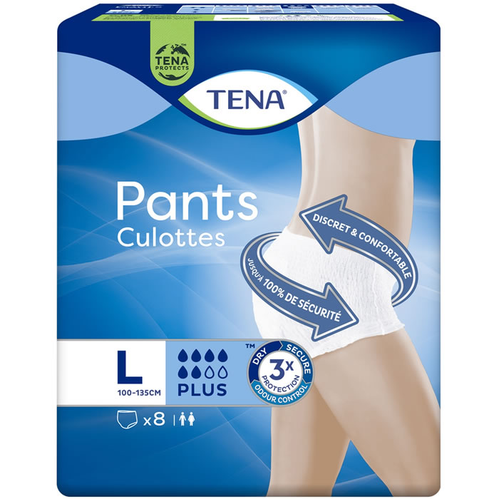 TENA Pants Culottes fuites urinaires plus taille L