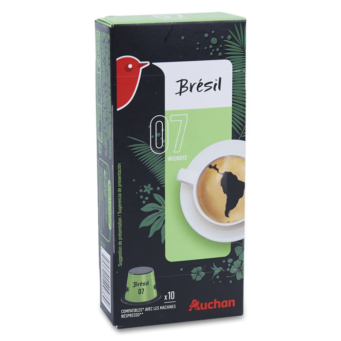 AUCHAN Capsules de café du Brésil N°7
