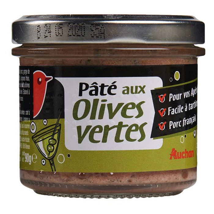 AUCHAN Pâté aux olives vertes