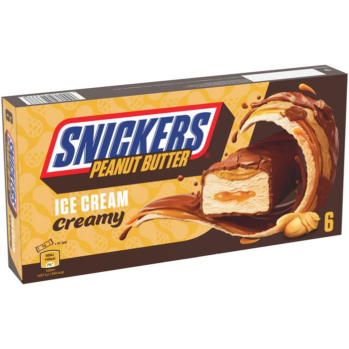 SNICKERS Peanuts Butter Barres glacées au caramel et cacahuètes