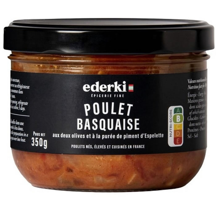 EDERKI Poulet sauce basquaise aux deux olives et piment d'Espelette