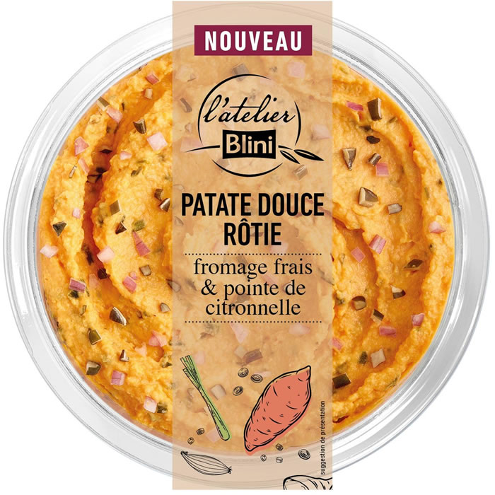 L'ATELIER BLINI Patate douce rôtie fromage frais et pointe de citronnelle