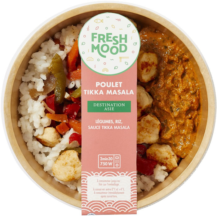 FRESHMOOD Poulet sauce tikka masala, légumes et riz