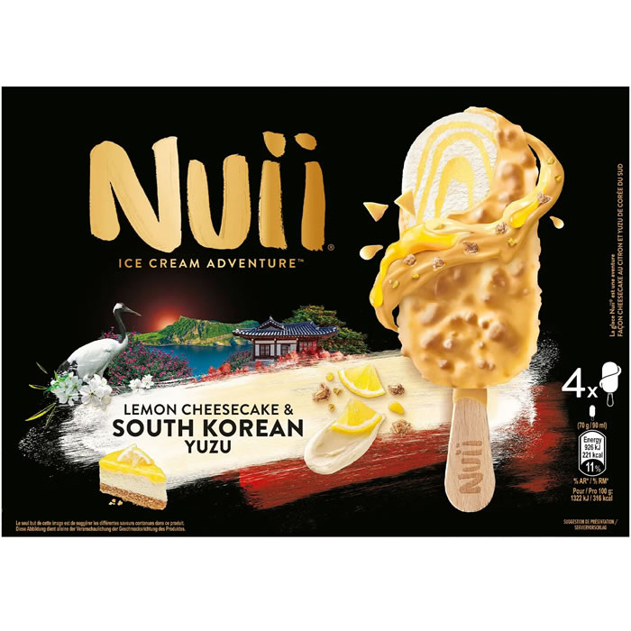 NUII Bâtonnets glacés saveur cheesecake citron yuzu