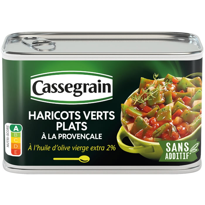 CASSEGRAIN Haricots verts plats à la Provençale et huile d'olive