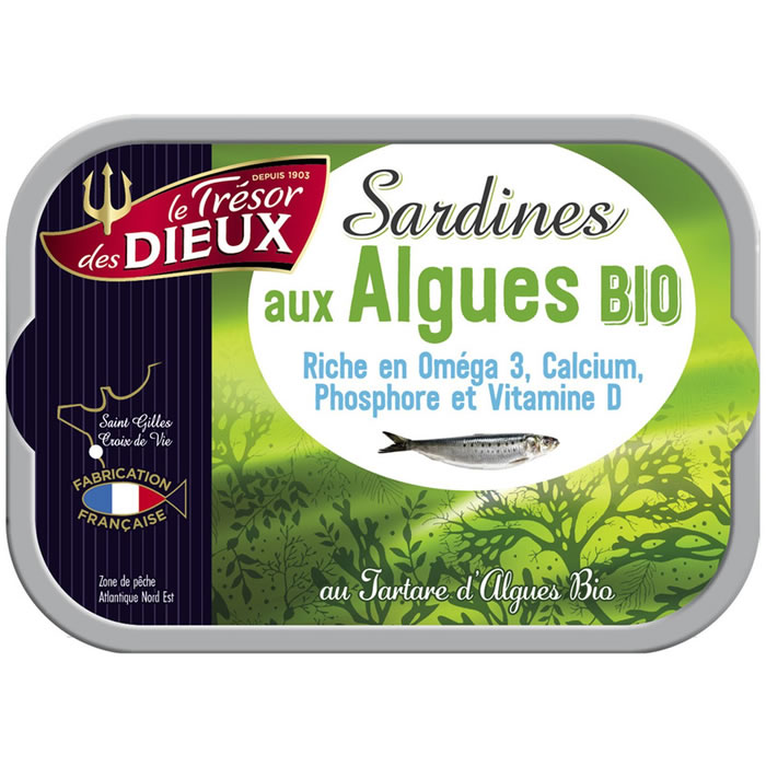 LE TRESOR DES DIEUX Sardines aux algues bio