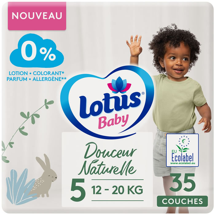 LOTUS BABY Douceur naturelle Couches taille 5 (12-20 kg)