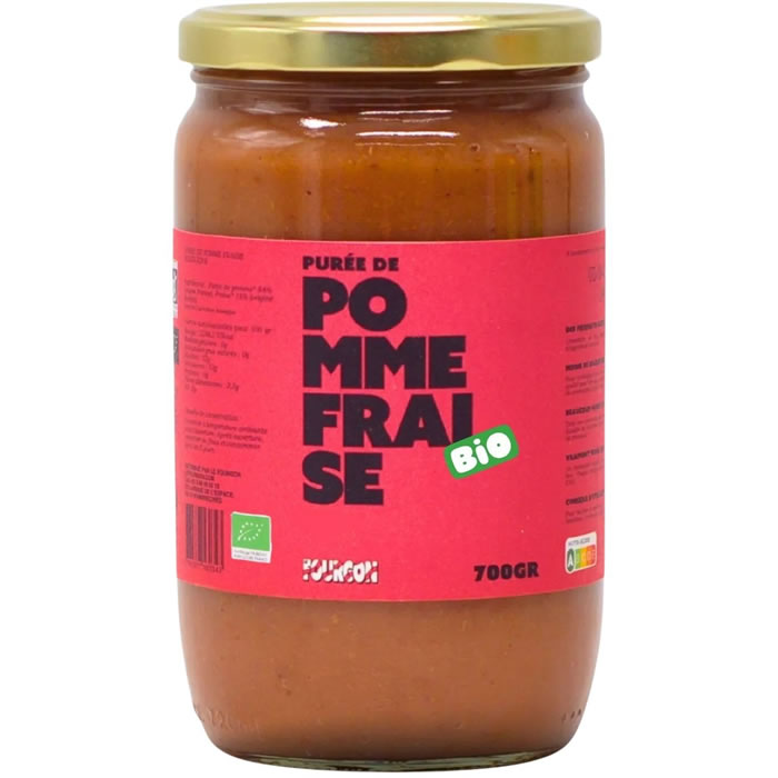 LE FOURGON Dessert pomme fraise sans sucres ajoutés bio
