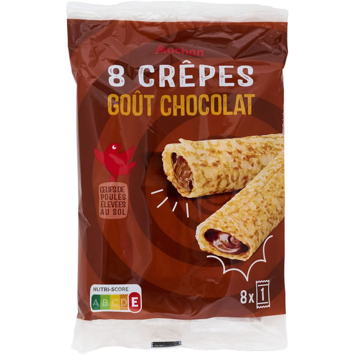 AUCHAN Crêpes fourrées au chocolat