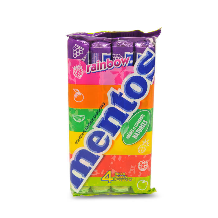 MENTOS Rainbow Bonbons tendres dragéifiés aux fruits