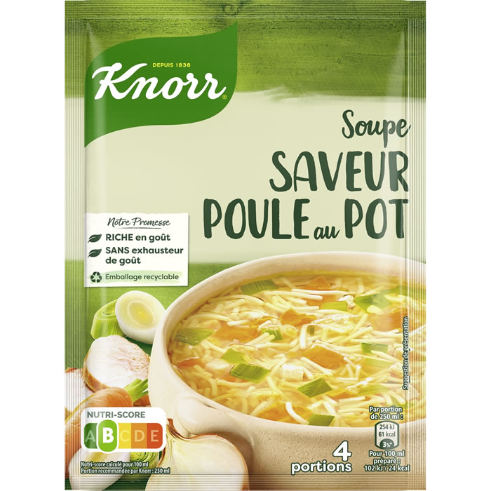 KNORR Soupe saveur poule au pot et légumes
