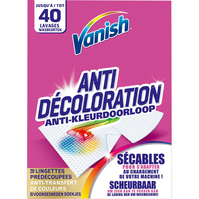 VANISH Lingettes anti-décoloration