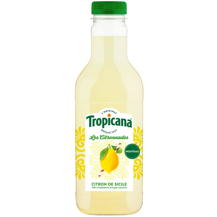 TROPICANA Les Citronnades Boisson aromatisée au citron