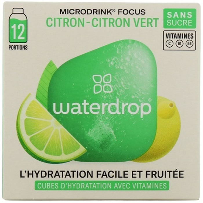 WATERDROP Cubes d'hydratation avec vitamines citron sans sucre