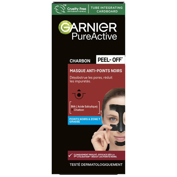 GARNIER Skin Active Masque peel-off charbon anti points noirs