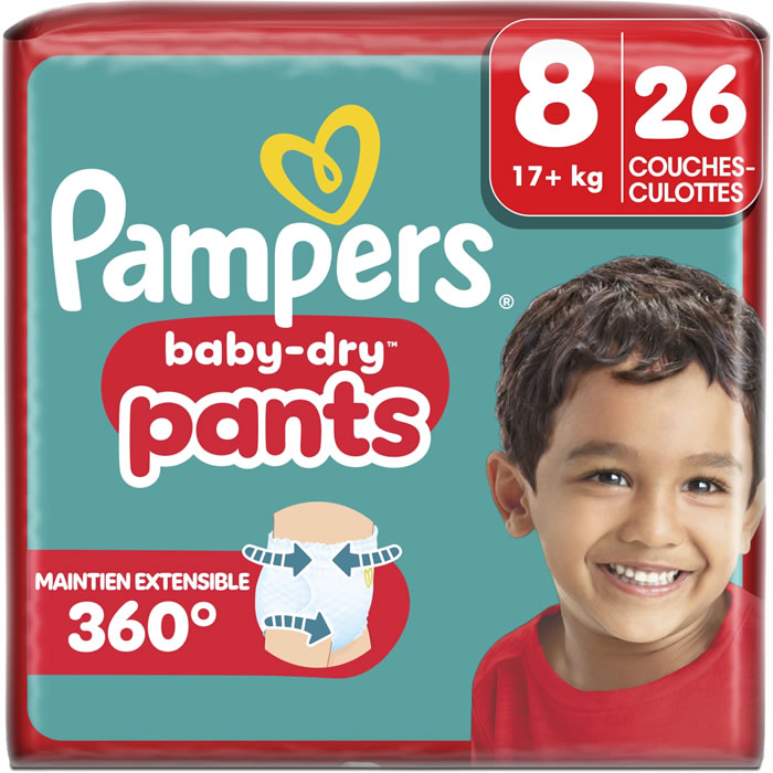 PAMPERS Baby-Dry Pants Couches-culottes taille 8 (17 kg et +)