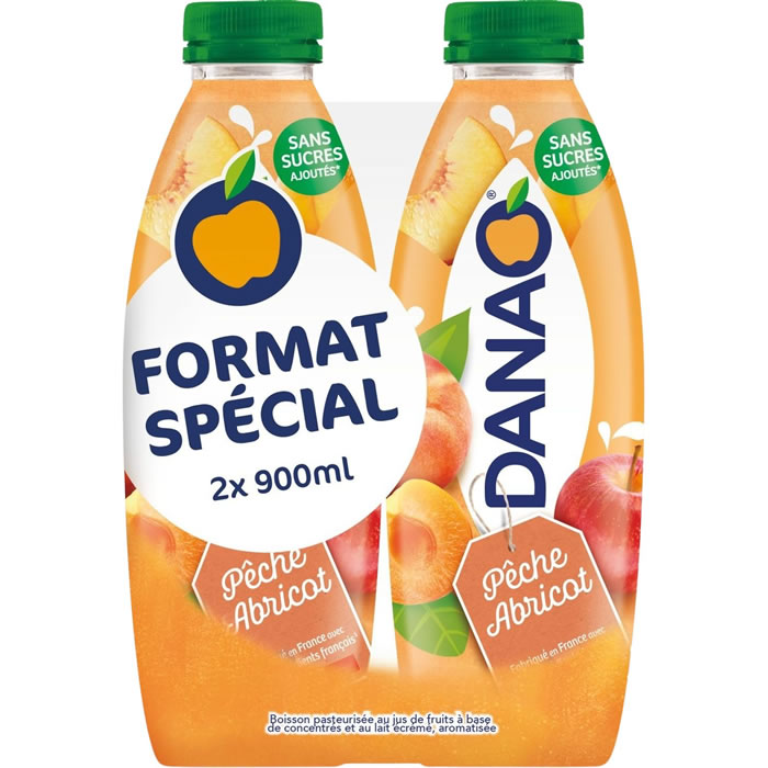 DANAO Jus de pêche, abricot et lait