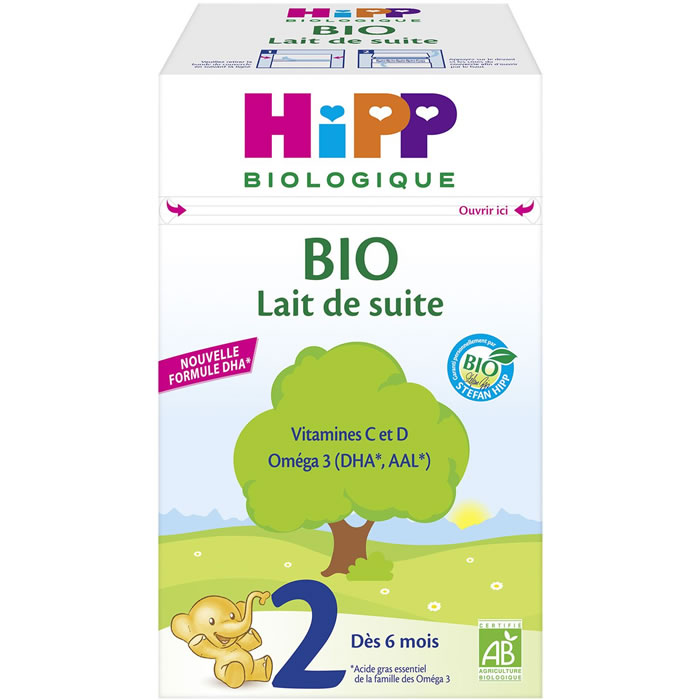 HIPP Lait 2ème âge en poudre bio dès 6 mois