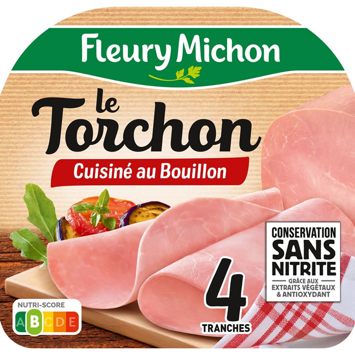 FLEURY MICHON Le Torchon Jambon cuisiné au bouillon sans nitrite