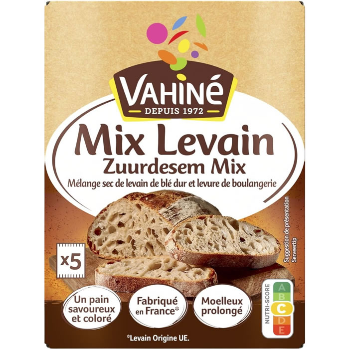 VAHINE Mix Levain Levure de boulangerie et levain de blé