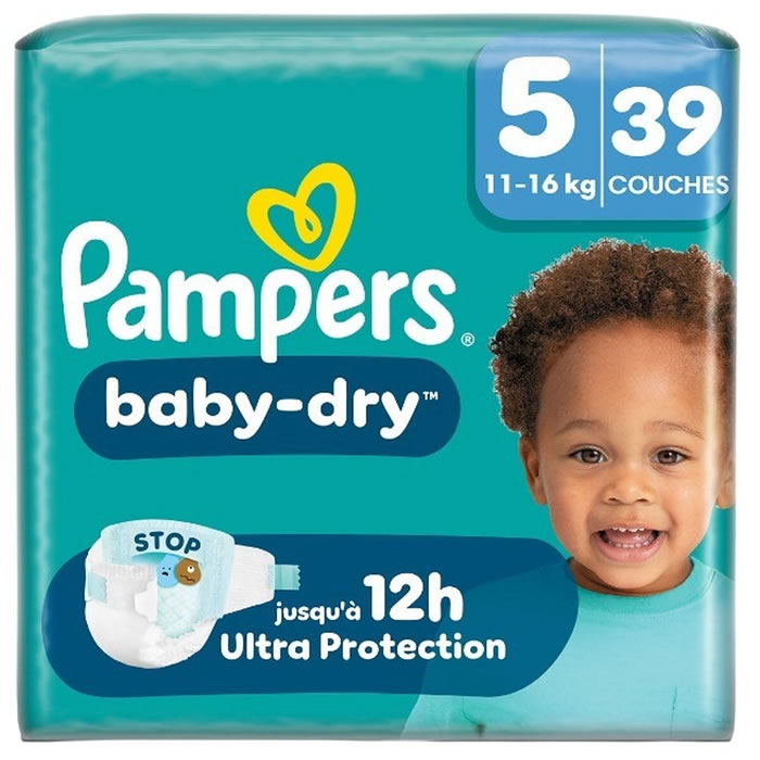 PAMPERS Baby-Dry Couches taille 5 (11-16 kg)