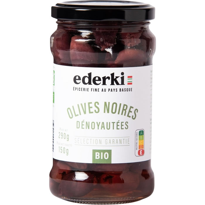 EDERKI Olives noires dénoyautées bio