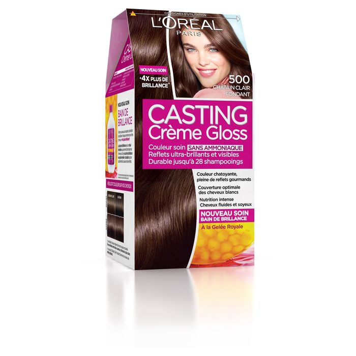 L'OREAL Casting Crème Gloss Coloration soin 500 chatain clair fondant