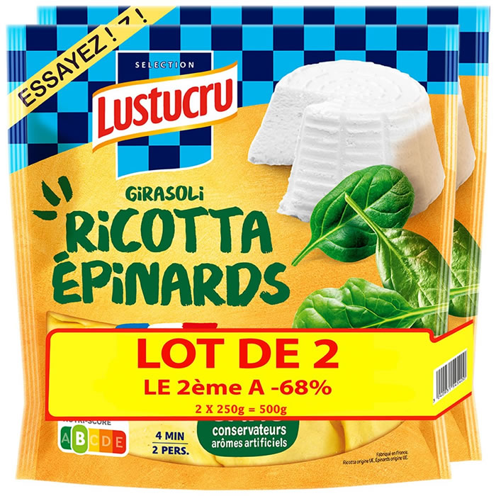 LUSTUCRU Girasoli à la ricotta et aux épinards