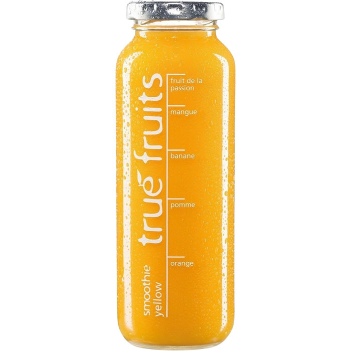 TRUE FRUITS Smoothie orange, pomme, banane, mangue, fruit de la passion