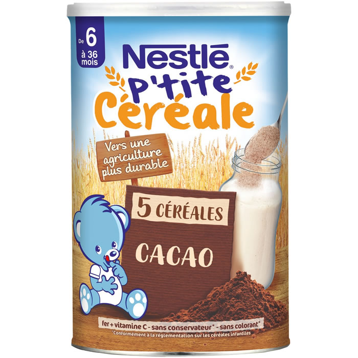 NESTLE P'tite Céréale Céréales en poudre cacao dès 6 mois
