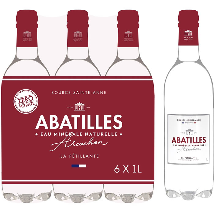 ABATILLES Eau minérale naturelle pétillante Saint Anne