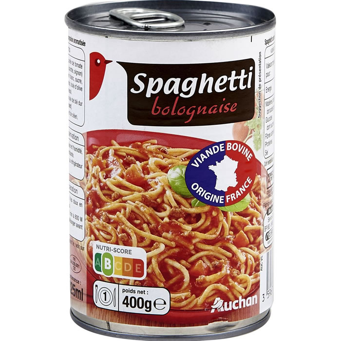 AUCHAN Spaghetti à la Bolognaise