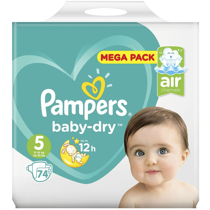 PAMPERS Baby-Dry Couches taille 5 (11-16 kg)