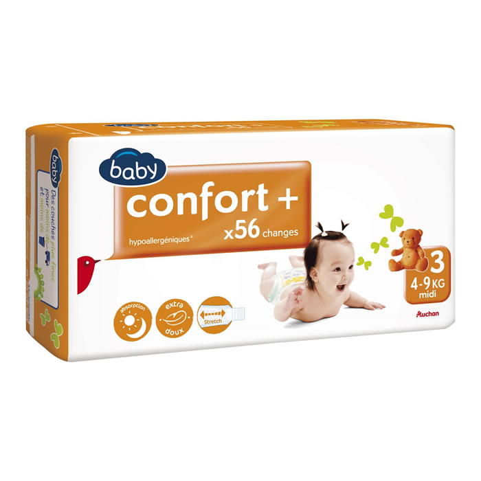 AUCHAN Baby Couches taille 3 (4-9 kg)