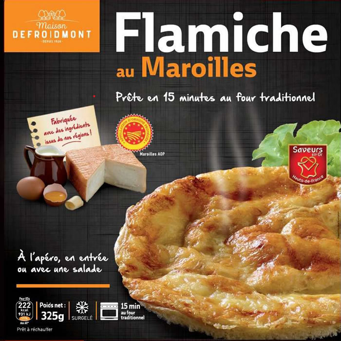 MAISON DEFROIDMONT Flamiche au maroilles
