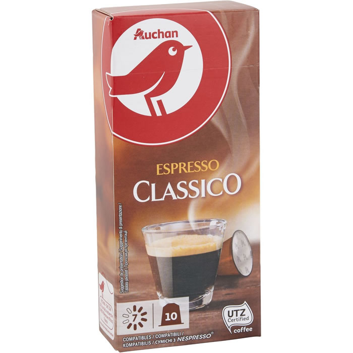 AUCHAN Capsules de café espresso N°7