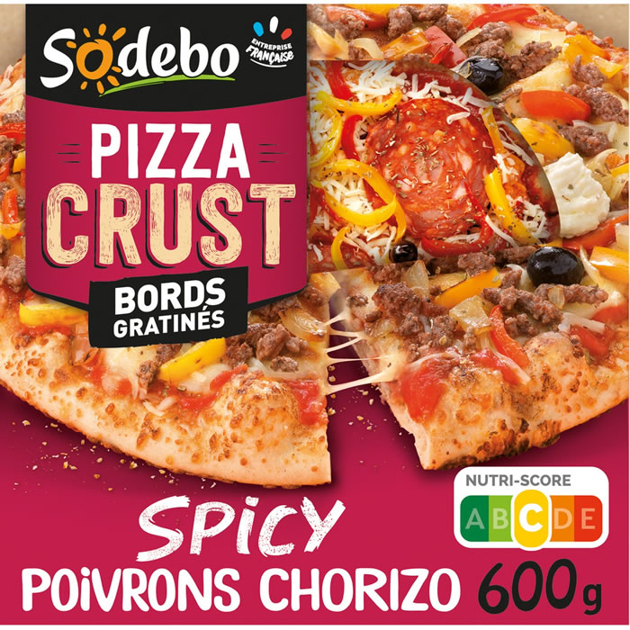 SODEBO Crust Pizza épicée aux poivrons et chorizo